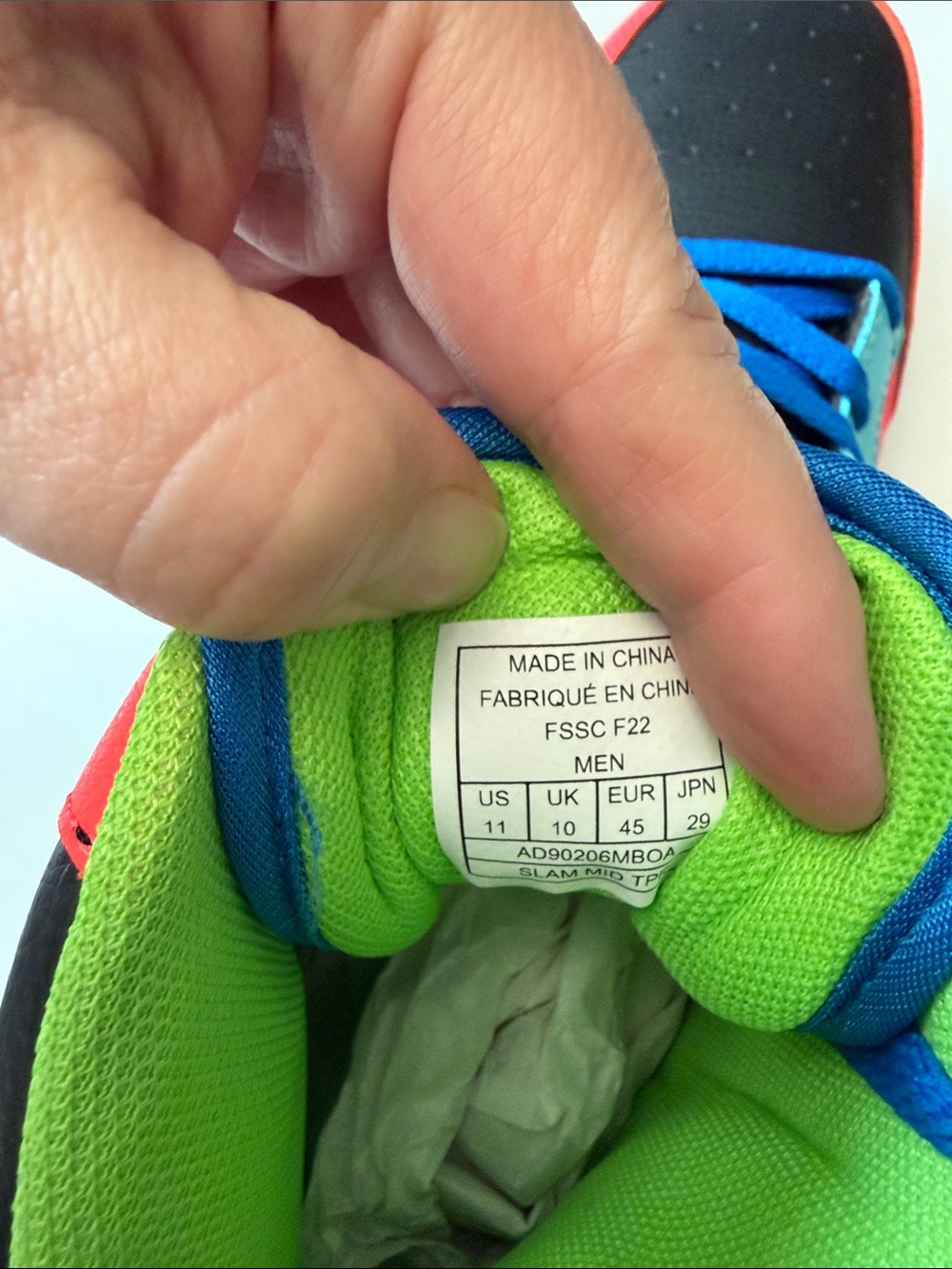NWOT In Box And1 High-Top Sneakers in Bright Blue,Orange & Black - Picture 5 of 7